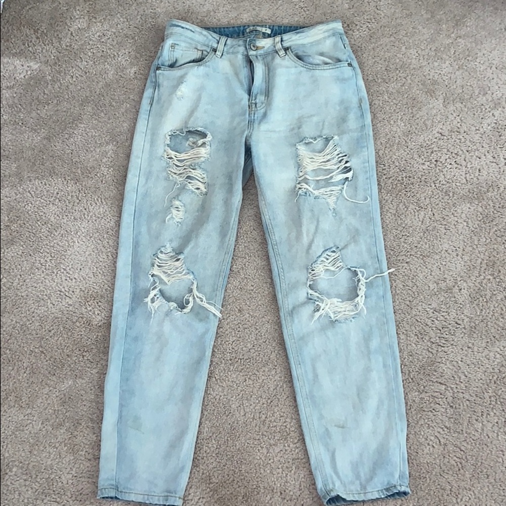 Distressed denim